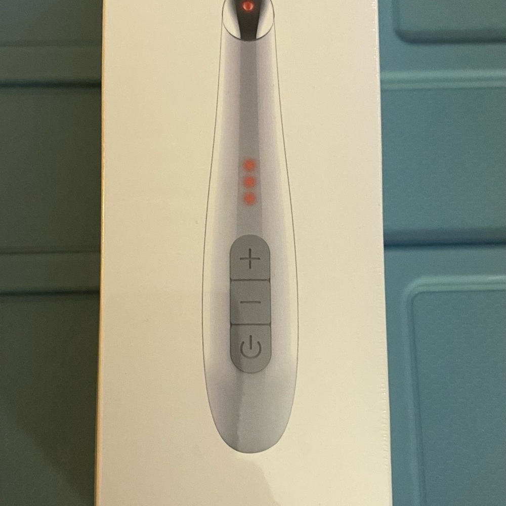 White Facial Massager with LED Display